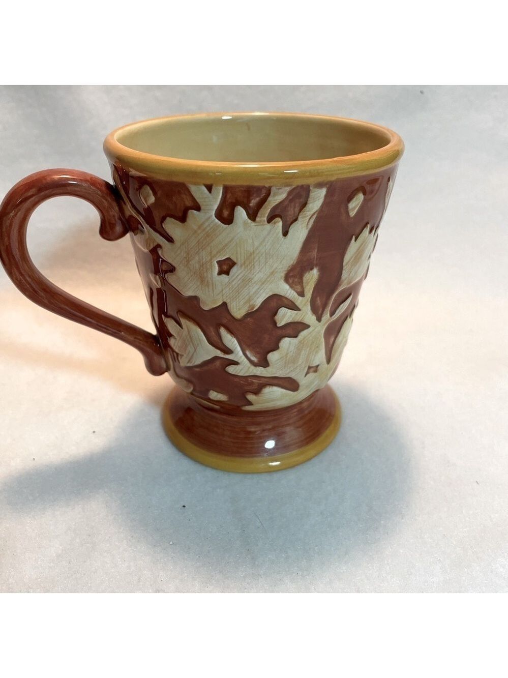 Fitz and Floyd Del Vino Floral Ceramic Mug